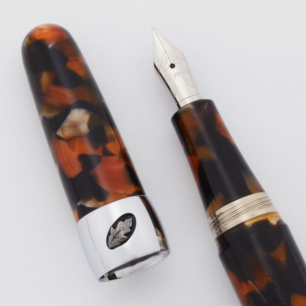 Stipula Passaporto SE Fountain Pen - Tortoise, Italic Steel Nib